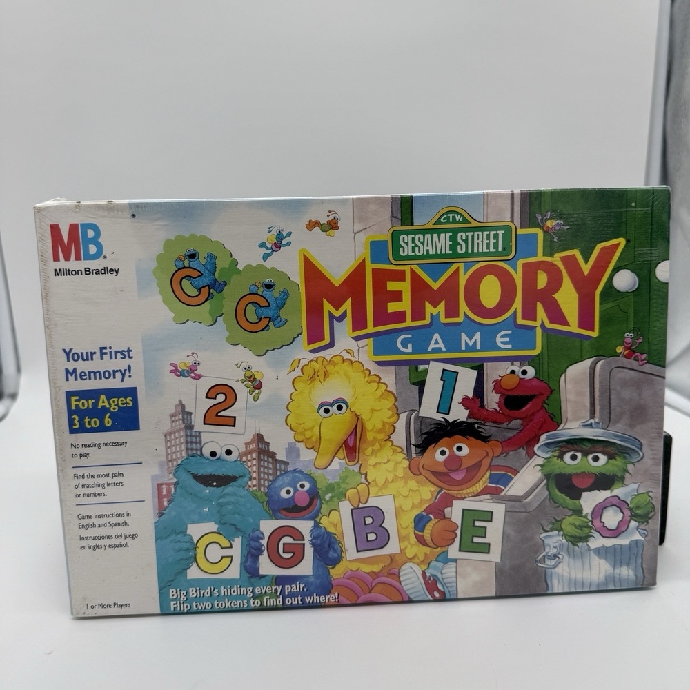 Vintage Sesame Street Memory Game 1991 Milton Bradley NEW SEALED